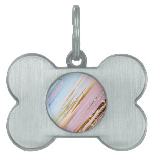 Textured Pink Background Pet ID Tag