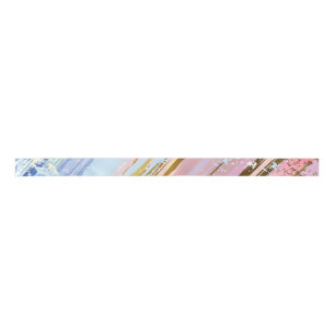Textured Pink Background Satin Ribbon
