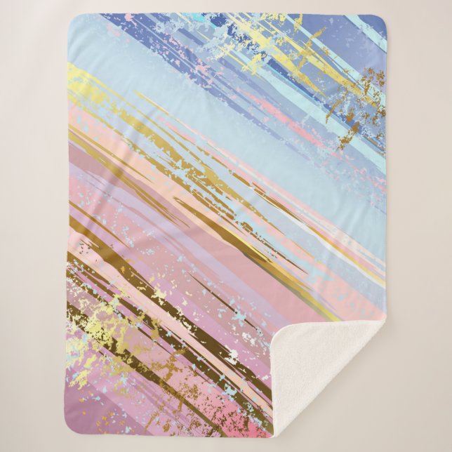 Textured Pink Background Sherpa Blanket (Front)