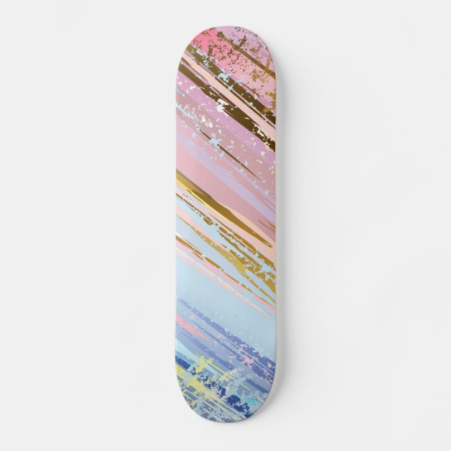 Textured Pink Background Skateboard (Front)