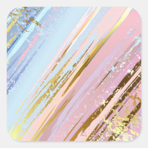 Textured Pink Background Square Sticker