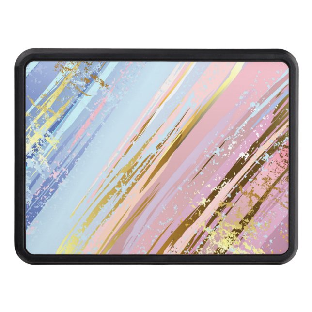 Textured Pink Background Trailer Hitch Cover (Front)