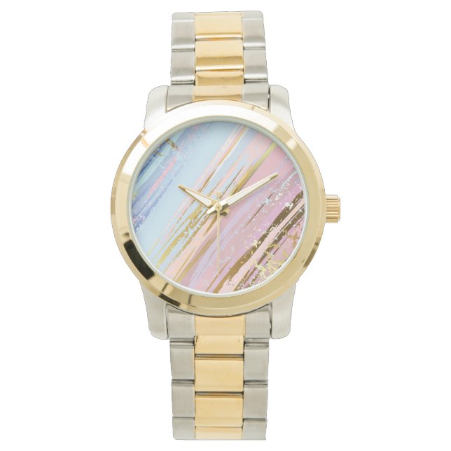 Textured Pink Background Watch (Front)