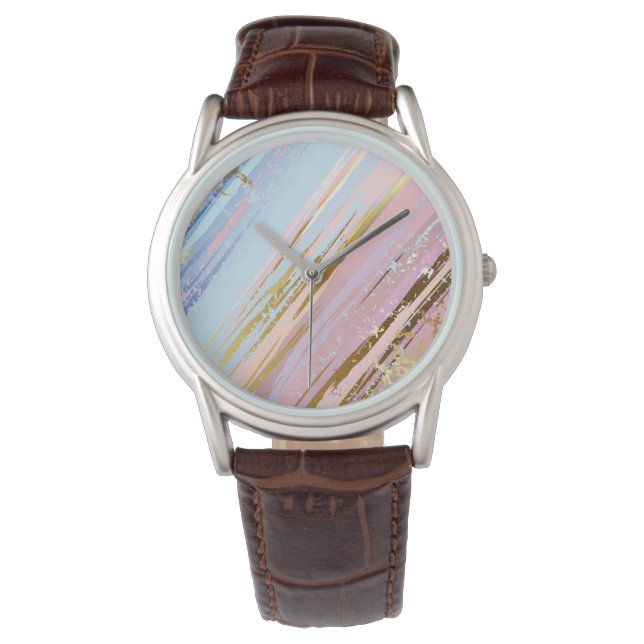 Textured Pink Background Watch (Front)