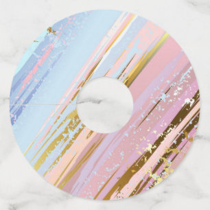 Textured Pink Background Wine Glass Tag