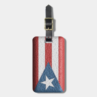 Textured Puerto Rican Flag Luggage Tag