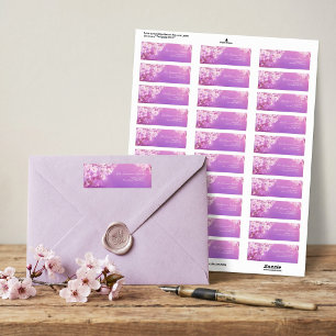 Textured Purple Ethereal Cherry Blossom
