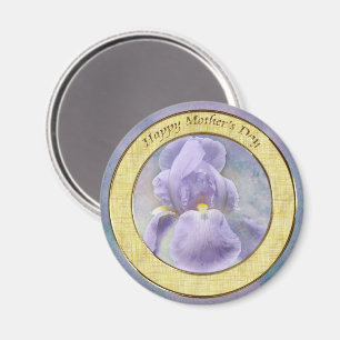 Textured Purple Iris Mother's Day Magnet