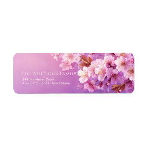 Textured Purple Pink Blossom Botanical
