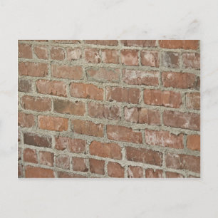 Textured Red brick wall Postcard