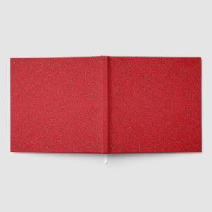 Textured Red Glitter Guest Book – Customizable