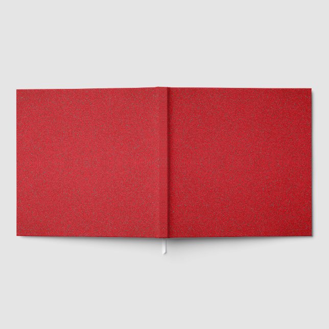 Textured Red Glitter Guest Book – Customizable (Full)