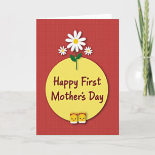 Textured Red Mothers Day Card