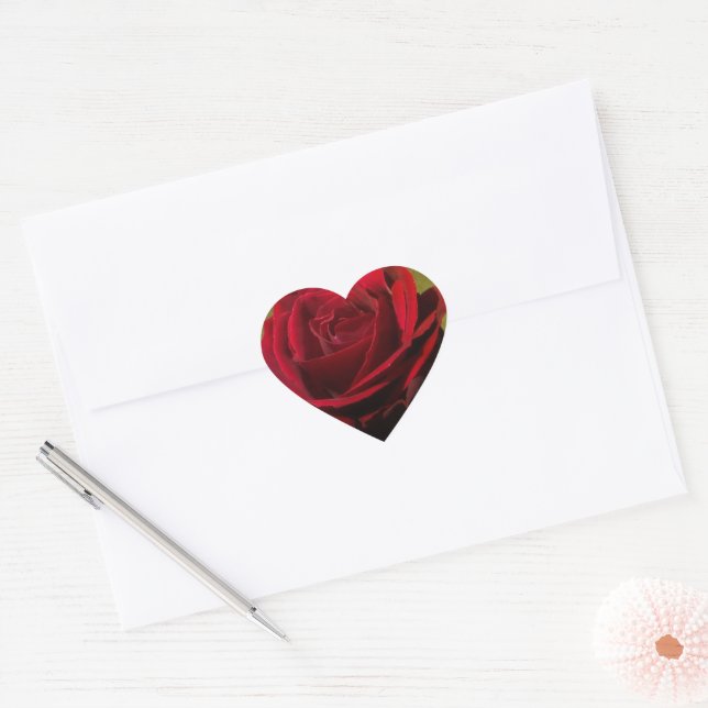 Textured Red Rose Sticker (Envelope)