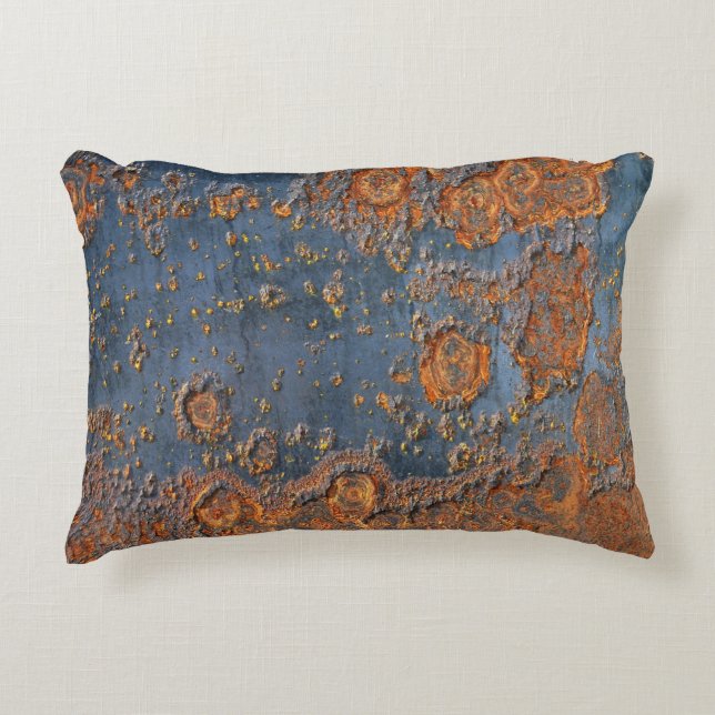 Textured rusted metal background. accent pillow (Front)