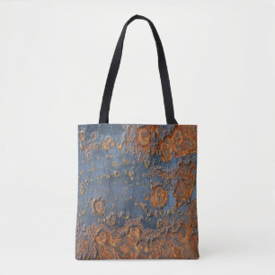 Textured rusted metal background. tote bag