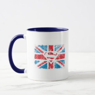 Textured S-Shield Over Flag Mug