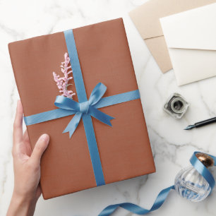 Textured Saddle Brown Wrapping Paper