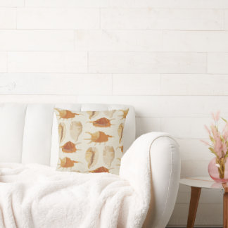 Textured Seashells Throw Pillow