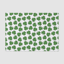 Textured Shamrocks Tissue Paper