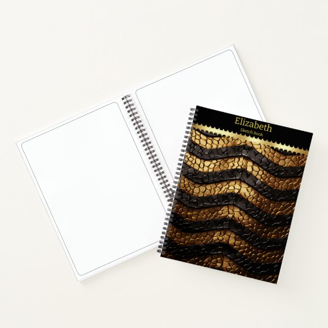 Textured snakeskin details from a venomous serpent notebook (Inside)