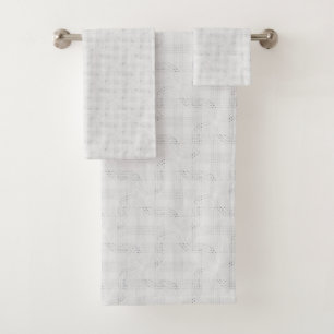 Textured solid white. bath towel set