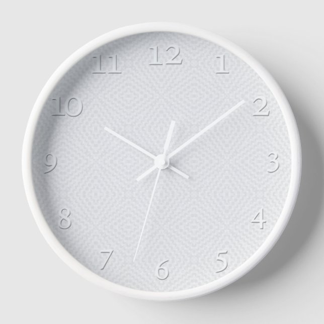 Textured solid white. clock (Front)