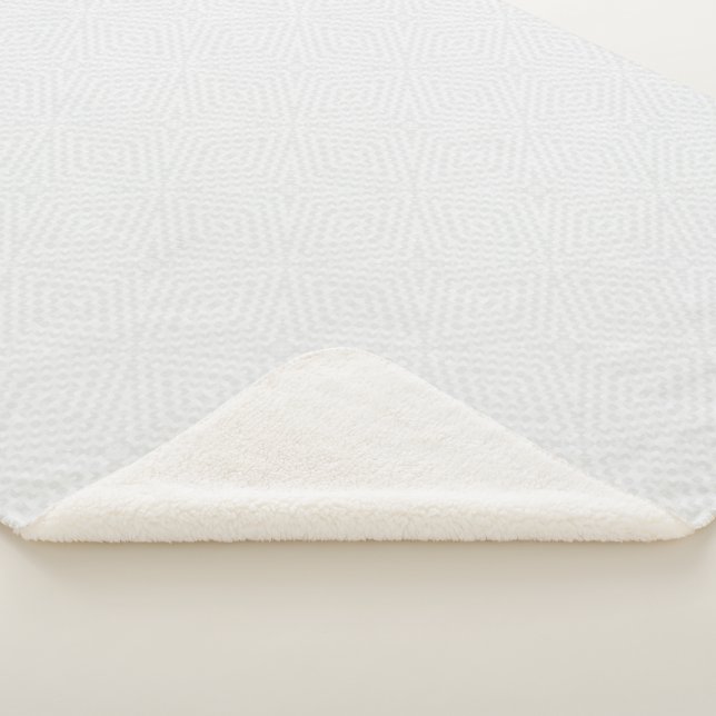 Textured solid white. sherpa blanket (3/4)