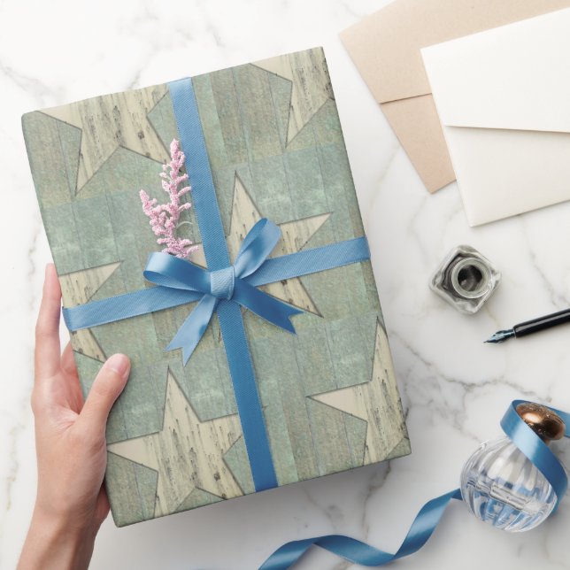 Textured star wrapping paper (Gifting)