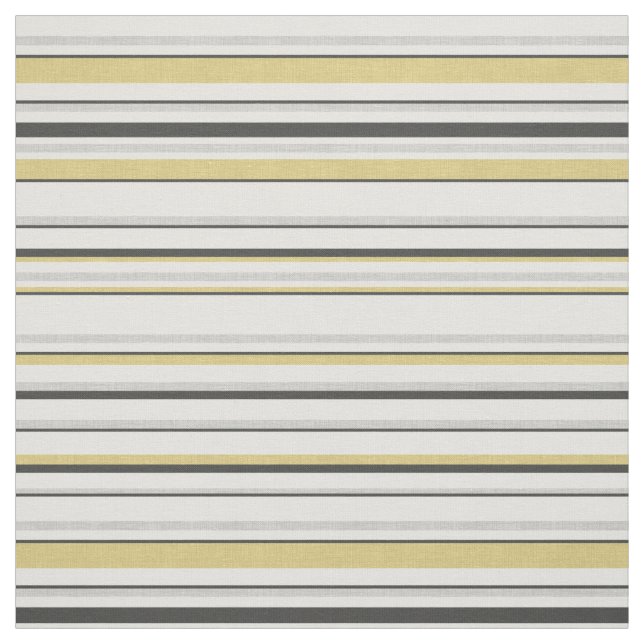Textured striped pattern. Black, mustard, grey  Fabric (Swatch)