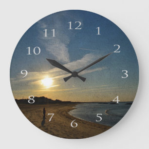 Textured Sunset by Shirley Taylor Large Clock