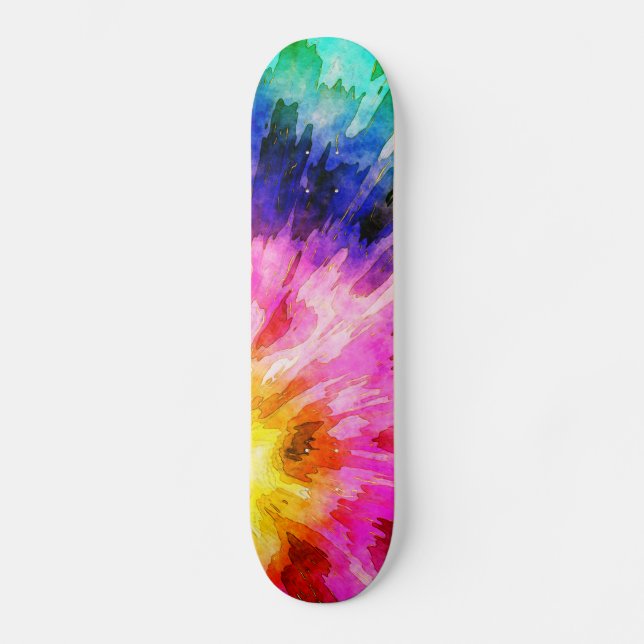 Textured Tie Dye Skateboard (Front)