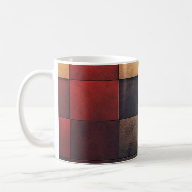 🎨 Textured Tile in Color Nuances🔲 Coffee Mug (Left)