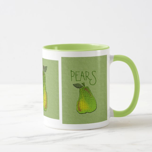 Textured Tiled Pears Mug (Right)