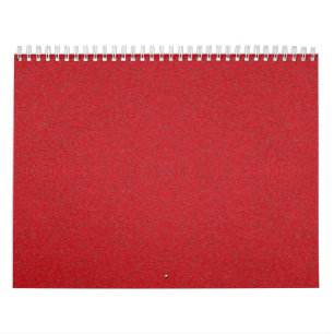 Textured Tomato Red Custom Wall Calendar