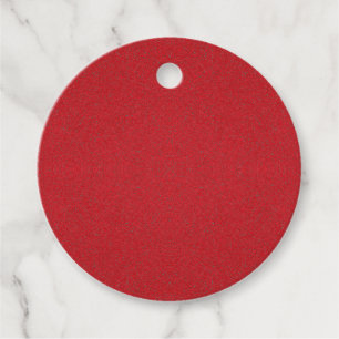 Textured Tomato Red Round Favour Tag – Customizabl