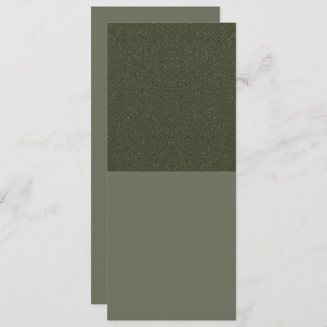 Textured Top Moss Green Flat Menu – Customizable (Front/Back)