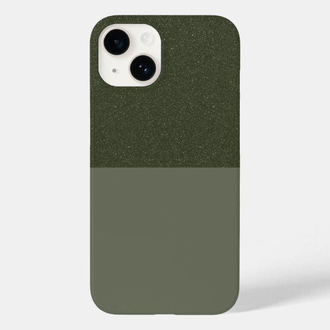 Textured Top Moss Green iPhone 14 Case – Customize (Back)