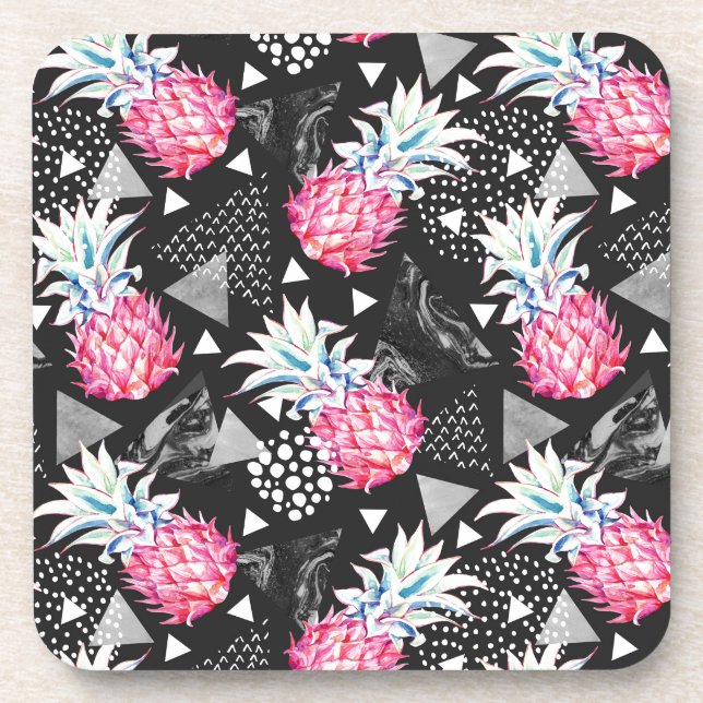 Textured Triangle Pineapple Pattern Coaster (Front)
