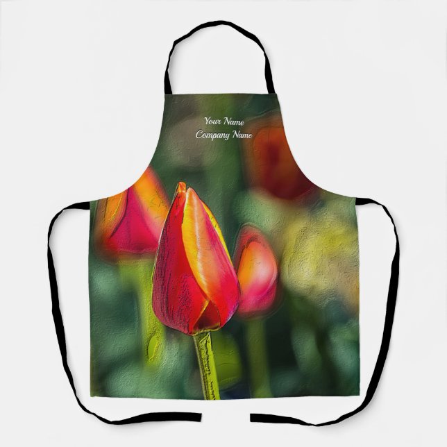 Textured Tulip Garden Apron (Front)