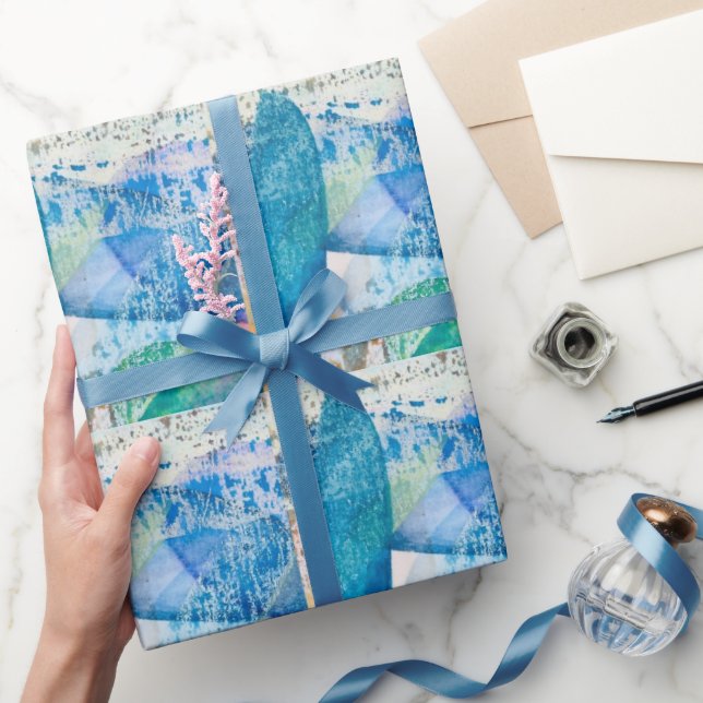 Textured Watercolor Painted Wrapping Paper  (Gifting)