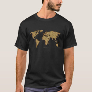 Textured WORLD MAP T-Shirt