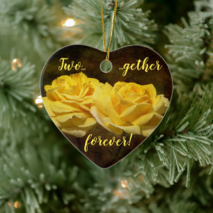 Textured Yellow Roses Ornament