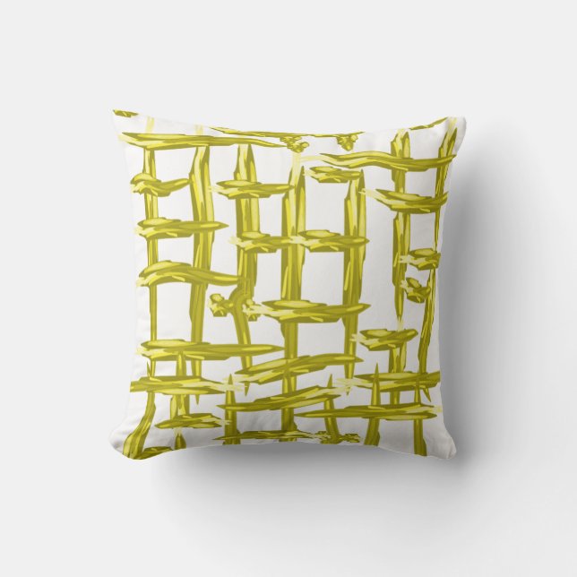 Textured Yellow Weave Pillow (Front)