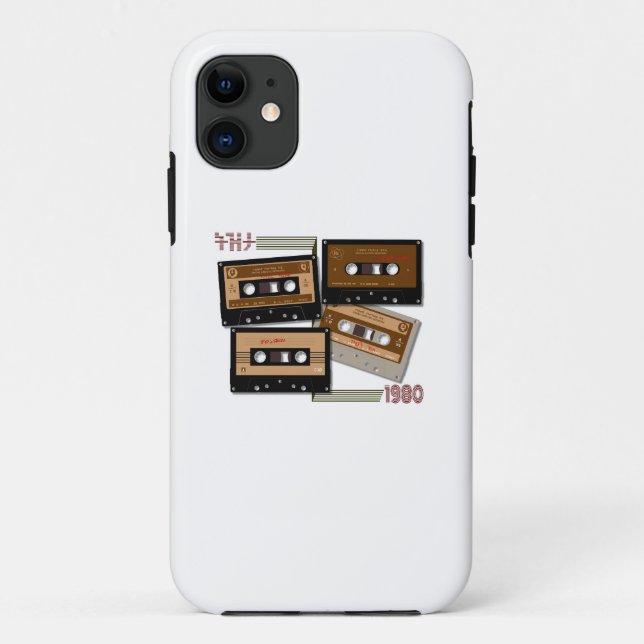 Tezeta Throwback Tunes Cassette Tape Case-Mate iPhone Case (Back)