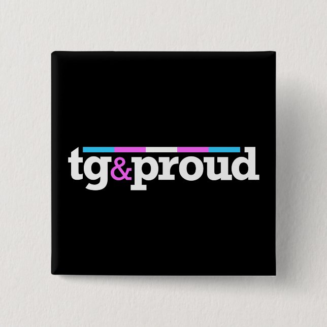 Tg&proud Black Button (Front)
