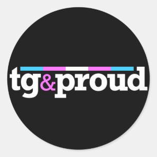Tg&proud Round Black Sticker