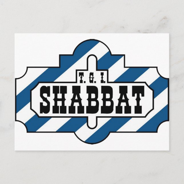 TGI SHABBAT POSTCARD (Front)