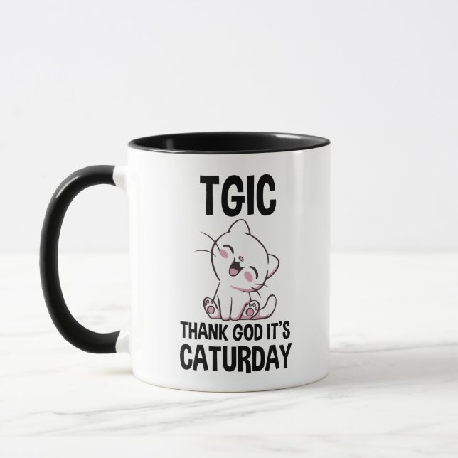 TGIC Thank God It's Caturday Mug (Left)
