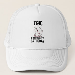 TGIC Thank God It's Caturday Trucker Hat